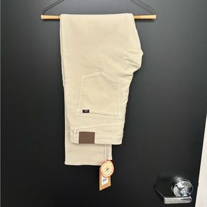 NWT Faherty Stretch Terry 5-Pocket Pants in Stone - Size 34x32